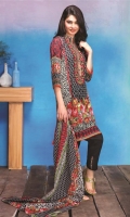 3 Piece Lawn Suit 3 Meter Lawn Shirt,Embroidered Neck,2.5 Meter Printed Lawn Dupatta,2.5 Meter Trouser