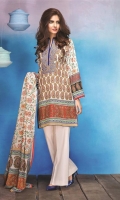 3 Piece Lawn Suit 3 Meter Lawn Shirt,Embroidered Neck,2.5 Meter Printed Lawn Dupatta,2.5 Meter Trouser