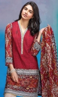 3 Piece Lawn Suit 3 Meter Printed Lawn Shirt,Embroidered Neck,2.5 Meter Printed Lawn Dupatta,2.5 Meter Trouser