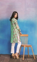 One Piece Lawn Shirt,3 Meter printed Lawn Shirt,Embroidered Neckline