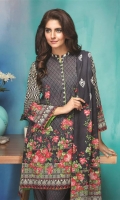 3 Piece Lawn Suit 3 Meter Lawn Shirt,2.5 Meter Printed Lawn Dupatta,2.5 Meter Printed Trouser