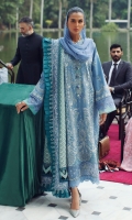 Embroidered Front Center Panel (Lawn) 0.33 Meter Embroidered Front Left Side Panel (Lawn) 0.33 Meter Embroidered Front Right Side Panel (Lawn) 0.33 Meter Dyed Back (Lawn) 1 Meter Embroidered Sleeves (Lawn) 0.66 Meter Embroidered Hem Border (Organza) 1 Meter Embroidered Dupatta (Organza) 2.5 Meters Embroidered Dupatta 4 Side Patti (Lawn) 7.25 Meters Dyed Trouser (Cambric) 2.5 Meters