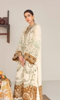 Embroidered Front (Khaddar) 1.3 Meters Embroidered Front Neck Crew (Satin) 1 Piece Embroidered Neck Patch (Satin) 1 Piece Embroidered Sleeve (Khaddar) 1.3 Meters Embroidered Front HEM Border (Satin) 1 Meter Embroidered Sleeve Border (Satin) 1.3 Meters Dyed Back (Khaddar) 1.3 Meters Dyed Trouser (Khaddar) 2.5 Meters Digital Printed Shawl (Wool) 2.5 Meters