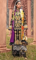 Embroidered Front (Khaddar) 1.3 Meters Embroidered Sleeves (Khaddar) 1.3 Meters Embroidered Front & Back Neck Crew (Satin) 1 Pair Embroidered Neckline Patti (Satin) 1 Meter Embroidered Front HEM Border (Satin) 1 Meter Dyed Back (Khaddar) 1.3 Meters Dyed Trouser (Khaddar) 2.5 Meters Digital Printed Shawl (Wool) 2.5 Meters