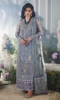 Embellished+Embroidered Front Center Panel (Net) 1 Piece Embellished+Embroidered Front Side Extensions (Net) 1 Pair Embroidered Back Side Extensions (Net) 1 Pair Dyed Back (Net) 1 Piece Embellished+Embroidered Sleeves (Net) 1 Pair Embellished+Embroidered Slvees Border 1 (Satin) 1.32 Meters Embellished+Embroidered Slvees Border 2 (Organza) 1.32 Meters Embellished+Embroidered Front+Back Hem Border (Satin) 2 Meters Embellished+Embroidered Front+Back Hem & Sleeves Border (Satin) 3 Meters Embellished+Embroidered Tareez+Hem (F+B)+Sleeve+Pallu Patti (Satin) 10.5 Meters Embroidered Dupatta (Net) 2 Meters Embroidered Dupatta Left+Right Pallu (Organza) 2 Meters Embroidered Dupatta 4 Side Patti (Satin) 7.25 Meters Dyed Slip (Raw Silk) 2.5 Meters Dyed Trouser (Bamber Raw Silk) 2.5 Meters