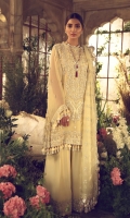 Bringing old world charm to your formals wardrobe this flared panelled kurta in sheer organza is intricately embellished with silk and metallic threads and worn with a diaphonous lemon organza dupatta finished with gold lamè scallops. Layered over a luxurious silk sharara with a heavily embellished border, this look merges tradition with modernity using Élan's signature ethos.