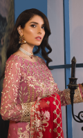 Chiffon Front with HANDWORK and Embroidery Embroidered chiffon Back Organza Front Back Border Embroidered Chiffon Sleeves with Handwork Chiffon Embroidered Dupatta Jacquard Trouser