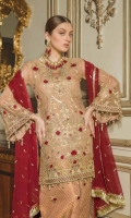 Front Sequence Embroidered Chiffon Back Sequence Embroidered Back Border Sequence Embroidered Border for Front, Back on Organza Sleeves Sequence Embroidered Chiffon Dupatta Embroidered Chiffon Dupatta Trouser Net embroidered fabric Jamawar lining Plain fabric for lace