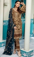 Embroidered Chiffon Unstitched 3 Piece Suit