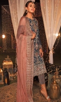 Embroidered Organza Unstitched 3 Piece Suit 