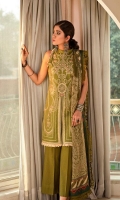 Dyed Front Embroidered 1.25 M Digital Back & Sleeves 1.75 M Digital Print Chiffon Duppataa 2.5 M Dyed Trouser 2.5 M