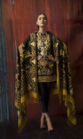 Printed Slub Khaddar Shirt (Digital) 2.94M, Printed Wool Shawl 2.50M, Dyed Cambric Trouser 2.50M, Embroidered Neck 1 Piece