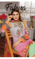Embroidered Lawn Shirt Printed Chiffon Dupatta Dyed Trouser