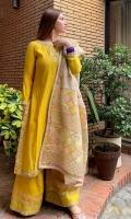 Cotton silk embroidered shirt Shalwar Cotton silk embroidered pants Dupatta Embroidered Cotton net dupatta