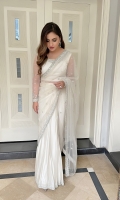 Hand embellished net saree Hand embellished shamoz blouse