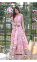 Upper: Pink gown with work as it is Lower: Pink raw silk pants