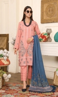 Embroidered Dhanak Shirt Embroidered Pashmina Shawl Dyed Trouser