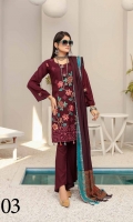 Embroidered Dhanak Shirt Printed Wool Shawl Dyed Trouser