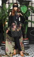 Peach Embroidered Shirt  Digital Wool Shawl  Simple Trouser