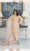 Embroidered Peach Leather Shirt Printed Wool Shawl Dyed Trouser