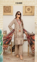Embroidered Silk Karandi Shirt Digital Printed Wook Shawl Dyed Trouser
