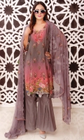 Embroidered Viscose Digital Print Shirt Embroidered Crinkle Chiffon Dupatta Dyed Trousar