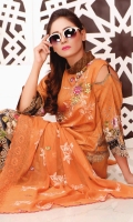 Embroidered Viscose Digital Print Shirt Embroidered Crinkle Chiffon Dupatta Dyed Trousar