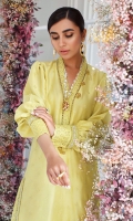 Ready to wear luxury at its finest. A striking kiwi hue, cut from pure silk with fun balloon sleeves to turn heads everywhere! Simply pair with our Cut Work Izaar and gold dangly earrings for the perfectly chic look for a summer soiree or dinner.