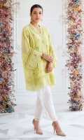 This stunning shade of pastel kiwi is all you need to stand out this summer. Cut from pure cotton net, in a relaxed boxy silhouette and adorned with delicately blooming florals in intricate cross stitch, this is will become your go to for any manner of occasion. Pair with high heels and statement jewelry to dress it up for a dinner or some flats to keep it easy for a day soiree!!