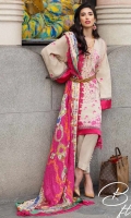 3pc embroidered lawn suit