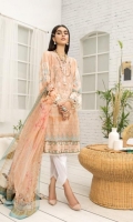 PRINTED LAWN FRONT PRINTED LAWN BACK & SLEEVES PRINTED CHIFFON DUPATTA EMBROIDERED NECKLINE PATCH DYED CAMBRIC LAWN TROUSER