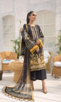 EMBROIDERED LAWN FRONT PRINTED LAWN BACK & SLEEVES PRINTED CHIFFON DUPATTA EMBROIDERED NECKLINE PATCH DYED CAMBRIC LAWN TROUSER