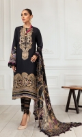 Digital Printed Lawn Front Digital Printed Back & Sleeves Embroidered Neckline Patch Embroidered Front Border Digital Printed Chiffon Dupatta Dyed Cambric Lawn Trouser
