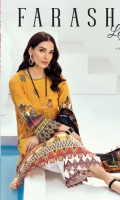 EMBROIDERED LAWN FRONT PRINTED BACK & SLEEVES PRINTED CHIFFON DUPATTA EMBROIDERED TROUSER PATCH DYED CAMBRIC LAWN TROUSER