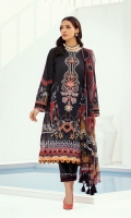 PRINTED LAWN FRONT  PRINTED BACK & SLEEVES  PRINTED CHIFFON DUPATTA  EMBROIDERED NECKLINE PATCH  DYED CAMBRIC LAWN TROUSER
