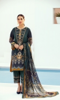 PRINTED LAWN FRONT PRINTED BACK & SLEEVES PRINTED CHIFFON DUPATTA EMBROIDERED NECKLINE PATCH EMBROIDERED TROUSER PATCH DYED CAMBRIC LAWN TROUSER