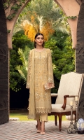 Embroidered Chiffon Front Plain Chiffon Back Embroidered Chiffon Sleeves Embroidered Chiffon Dupatta Embroidered Chiffon Front & Back Border Embroidered Chiffon Sleeves Border Dyed Silk Trouser