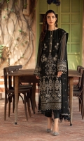 Embroidered Chiffon Front Plain Chiffon Back Embroidered Chiffon Sleeves Embroidered Chiffon Dupatta Embroidered Chiffon Front & Back Border Embroidered Chiffon Sleeves Border Dyed Silk Trouser