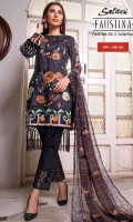 3pc Lawn Embroidered Front, Chiffon Embroidered Dupatta and Trouser Bunches