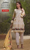 3pc Lawn Embroidered Front, Chiffon Embroidered Dupatta and Trouser Bunches