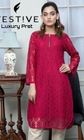 Embroidered Cotton Net Stitched Kurti