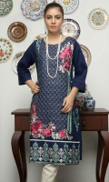 Embroidered Lawn Stitched Kurti