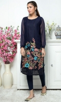 Embroidered Chiffon Stitched Kurti