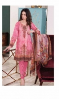 Three Piece Digital Suit With Silk Dupatta Three Piece Digital Suit With Silk Dupatta