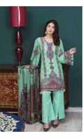 Three Piece Digital Suit With Silk Dupatta Three Piece Digital Suit With Silk Dupatta