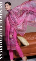 Three Piece Digital Suit With Silk Dupatta