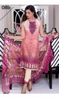 Three Piece Digital Suit With Silk Dupatta Three Piece Digital Suit With Silk Dupatta