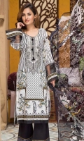 Digital Printed Embroidered Front  Digital Printed Back and Sleeves  Digital Printed Chiff on Dupatta  Dyed Cambric Trouser