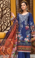 Digital Printed Embroidered Front  Digital Printed Back and Sleeves  Digital Printed Chiff on Dupatta  Dyed Cambric Trouser