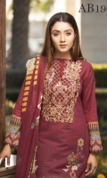 Digital Printed Shirt  Embroidered Organza Neckline Dyed Trouser Digital Printed Chiffon Dupatta
